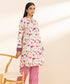 Women's Unstitched Khaddar Printed Pink 2 Piece Suit